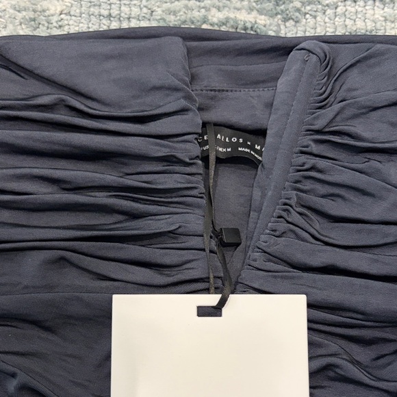 Mango Charcoal Ruched Mini Dress - Picture 3 of 7